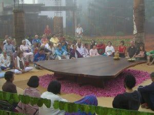 Aurovillians gather in silence to celebrate the source of peace itself.