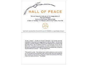 On the occasion of this auspicious event in south India at 5pm, concurrent gatherings occurred around the Nakashima Altar for Peace in the Cathedral of St. John the Divine in NYC at 6:30am, and the Sacred Peace Table in the Hall of Peace at the Russian Academy of Arts in Moscow at 3:30pm. 